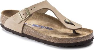 Birkenstock Womens Gizeh Soft Footbed Sandal In Sandcastle