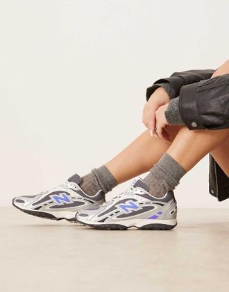 New Balance 204L- Sneakers argento metallizzato e indaco