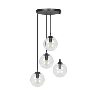 Wonderlamp L&aacute;mpara colgante de metal con 4 cristales ajustable en altura