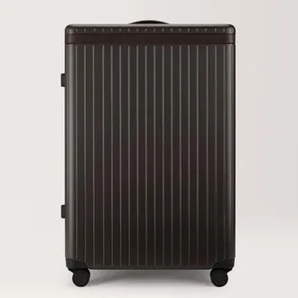 Carl Friedrik Large Check-in Luggage - Hard case in Polycarbonate and Aluminium - Dark Brown / Dark brown