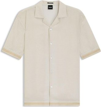 BOSS Relaxed-fit shirt with mosaic print