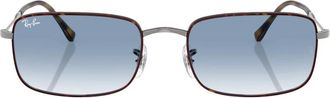 Ray-Ban Rechthoekige Metalen Zonnebril - unisex - Zonnebrillen - Bruin - 56 MM - Accessoires