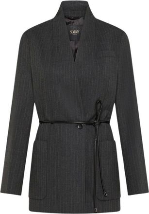 Seventy Chaqueta con cintur&oacute;n - Jackets - Mujer - Gris - S