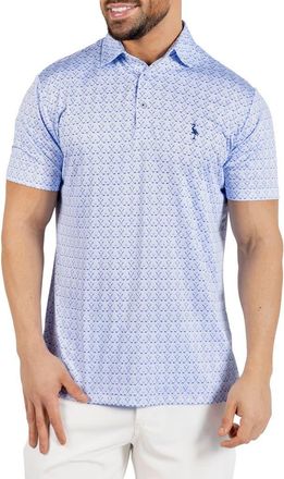 Tailorbyrd Golf Clubs Print Performance Polo in Blue at Nordstrom Rack, Size Xx-Large