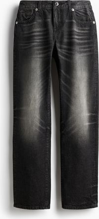 H&M Straight Low Jeans - Schwarz