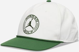 Nike Jordan Jordan Pro Structured Dri-FIT Flat-Brim Golf Hat Sail / Forest Green