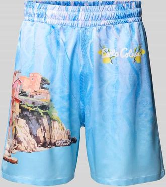 Carlo Colucci Oversized Shorts mit elastischem Bund in Multi Stylebop, Größe XXL