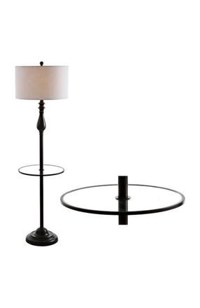 Jonathan Y Designs Laine 60 Metal/Glass LED Side Table and Floor Lamp, Oil Rubbed Bronze at Nordstrom