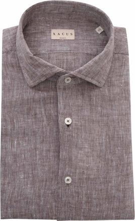 Xacus Brown Linen Shirt