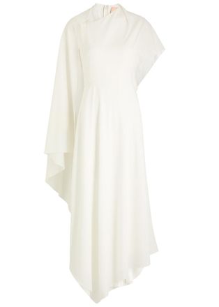 Roksanda Ilincic Pascale Cape-effect Draped Maxi Dress - Ivory - 10 (UK10 / S)