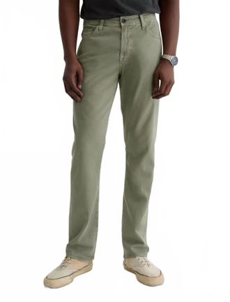 AG - Adriano Goldschmied Everett Twill Pants In Sulfur Spruce Green