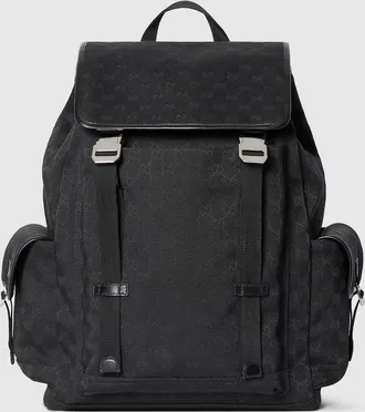 Gucci GG Canvas Large Backpack, Black, GG Canvas