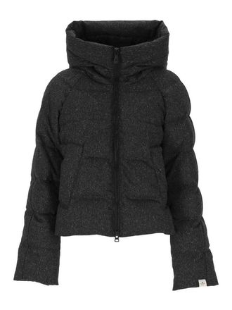 Peuterey Dark Grey Hooded Short Down Jacket