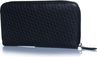 Fendi Fendi, FF print leren continentale rits clutch