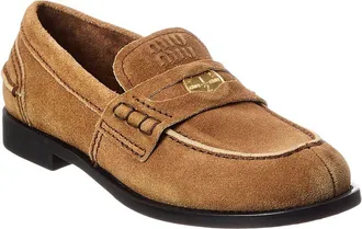 Miu Miu Suede Penny Loafer