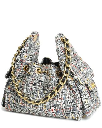 Tiffany & Fred Tweed & Leather Shoulder Bag