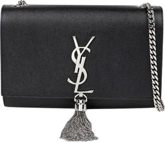 Saint Laurent Pre-owned Cross Body Bags, female, Black, Size: ONE SIZE Pre-owned Kate Small Shoulder Crossbody Bag