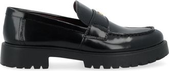 Tory Burch Klassieke Lug Loafer - Dames - Loafers - Zwart - 39 EU - Leer - Schoenen