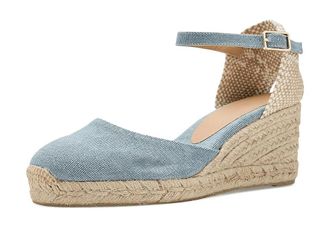 Castaner Carol 80 mm Wedge Espadrille Womens Shoes Acqua : EU 37 (US Womens 6.5) N, Textile