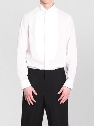 Gucci evening shirt cotton chambray wing collar