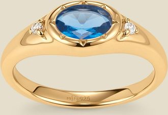 Made by Mary Oval Birthstone Signet Ring