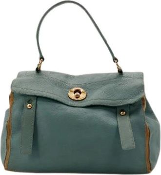 Saint Laurent Pre-owned Le Muse Two - Dames - Vintage Handtas - Groen - ONE Size - Leer - Vintage