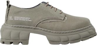 Viron Upcycled Canvas Alter Schoenen - Heren - Veterschoenen - Grijs - 38 EU - Katoen - Schoenen