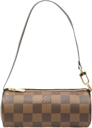 Louis Vuitton Pre-owned Papillon Pochette - Dames - Vintage Schoudertas - Bruin - ONE Size - Leer - Vintage