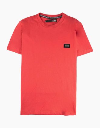 Love Moschino Mens Love Moschino Metal Logo Jursey T Shirt Red - Size: 40