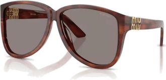 Miu Miu A08S Zonnebril - Dames - Zonnebrillen - Bruin - 61 MM - Accessoires