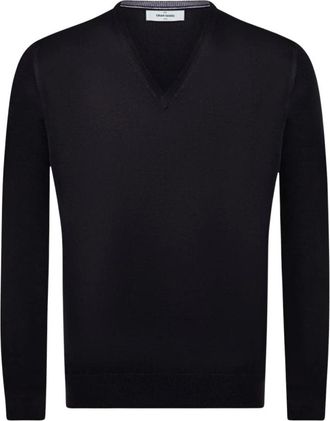 Gran Sasso V-neck Pullover 55115 - Heren - V-hals truien - Zwart - XL - Wol - Truien & Vesten