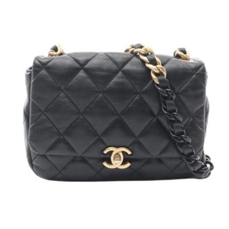 Chanel Pre-owned Vintage Schoudertas - Dames - Pre-owned - Zwart - Maat: ONE Size Leer