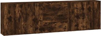 vidaXL Sideboards 3 pcs Smoked Oak Engineered Wood Vidaxl