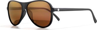 Sunski Womens Foxtrot Aviator Sunglasses In Black Bronze
