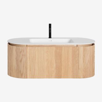 Sklum Sklum - Conjunto De Muebles De Ba&ntilde;o En Madera Con Lavabo Integrado Carsone