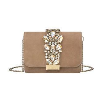 Alma En Pena Alma EN Pena - Jewel Schoudertas - Dames - Tassen - Beige - Maat: ONE Size Zijde
