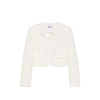 Self Portrait Lace-collar Boucl&eacute; Jacket