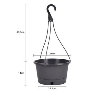 OEM Macetero Colgante Con Ganchos, 2 Maceteros Colgantes De Pared, Planta De Pl&aacute;stico Para Patio, C&eacute;sped, Balc&oacute;n, Porche