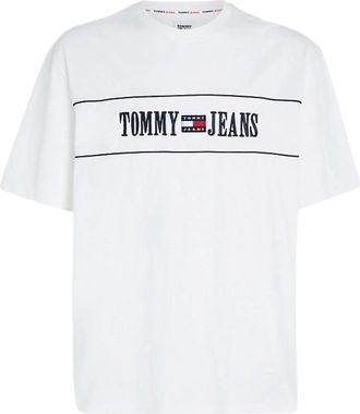Tommy Jeans Skate Archive Wit Katoenen T-shirt - Heren - T-shirts - Wit - L - Katoen - Tops