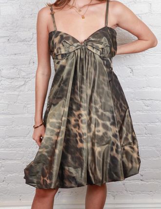 Cavalli Womens Animal Print Strapless Cocktail Dress