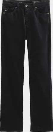 AG - Adriano Goldschmied Mari Mid-Rise Slim Straight Velvet Jeans
