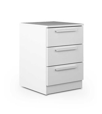 Home Heavenly Mesita de noche 3 cajones 50x40x59 cm color blanco