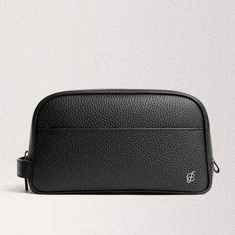 Carl Friedrik Large Washbag - Full-grain Leather - Black