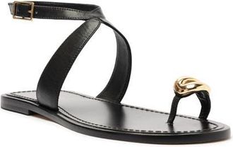 Arezzo Kendall Ankle Strap Sandal in Black at Nordstrom, Size 7