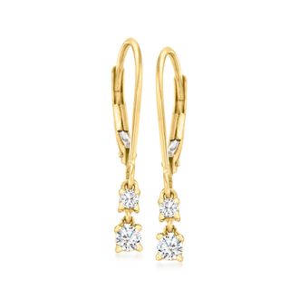 Canaria Canaria Diamond 2-Stone Drop Earrings in 10kt Yellow Gold