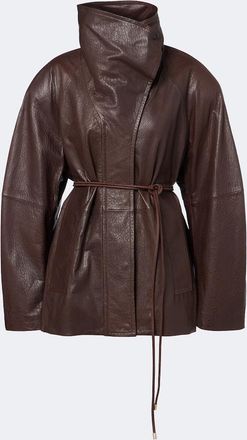 Sportmax Belted leather jacket