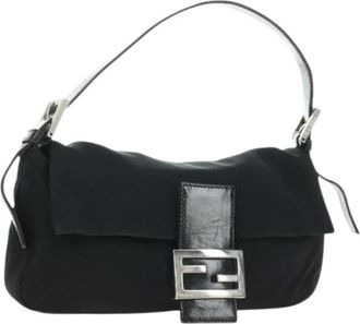 Fendi Pre-owned Vintage Schoudertas - Dames - Pre-owned - Zwart - Maat: ONE Size Leer