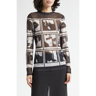 Emporio Armani Long Sleeve Graphic Print T-Shirt in Solid Black at Nordstrom, Size X-Large