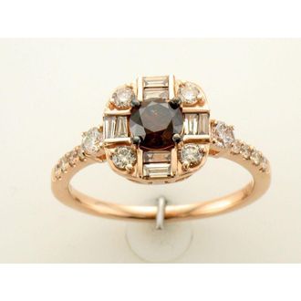 Le Vian Ladies Chocolate Diamond Rings set in 14K Strawberry Gold