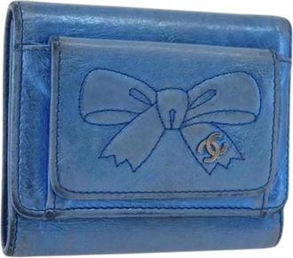 Chanel Pre-owned Wallets, female, Blue, Size: ONE SIZE Pre-owned Vintage Wallet